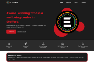 Elements Fitness & Wellbeing website preview